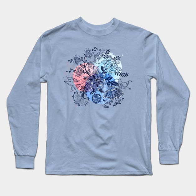 Watercolor Long Sleeve T-Shirt by annapaff